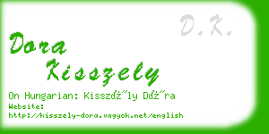 dora kisszely business card